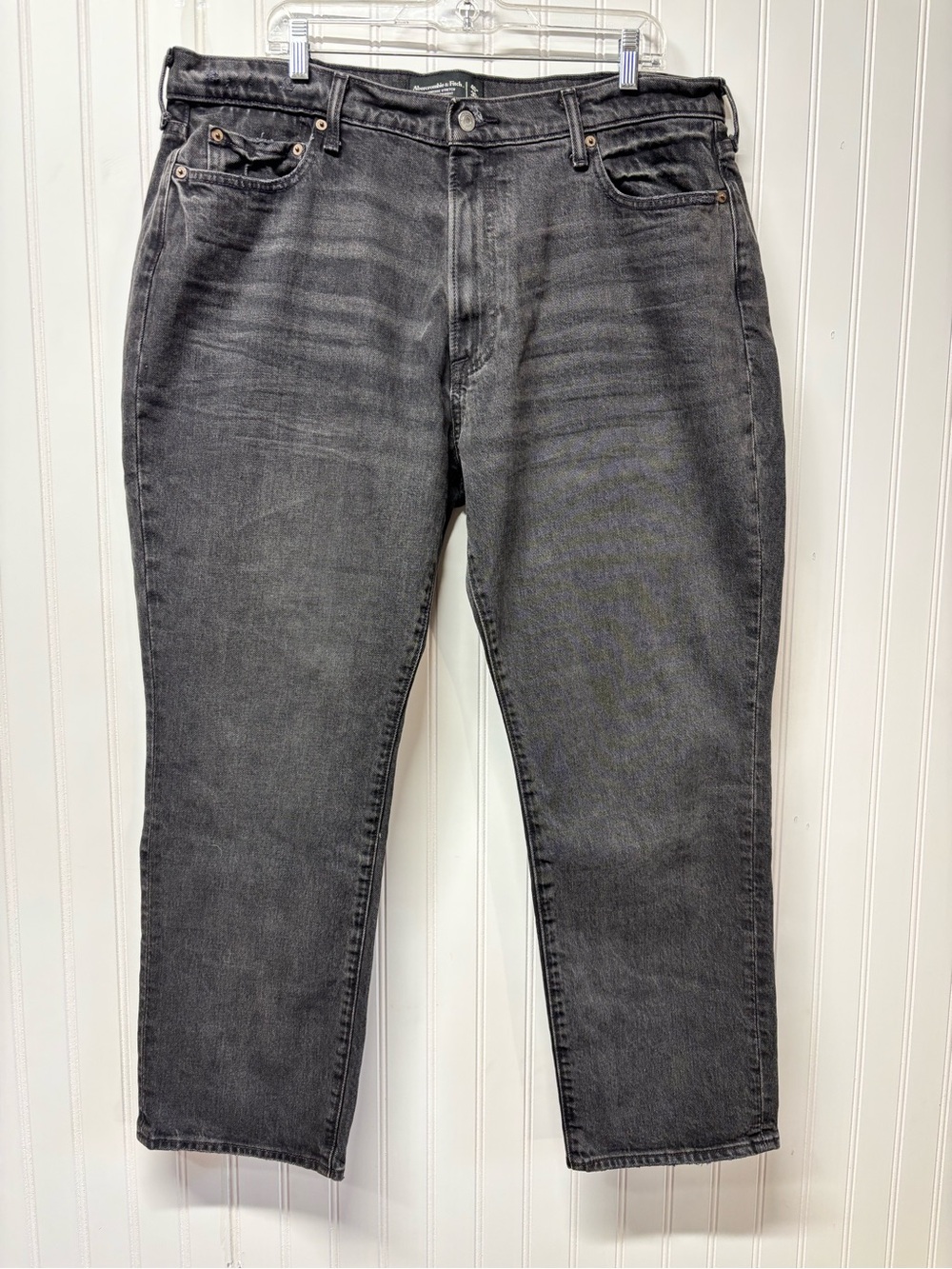 Abercrombie Fitch Vintage Stretch Straight Men’s Jeans Black 40 X 30